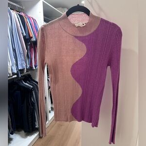 Back Beat Co mock neck wavy sweater